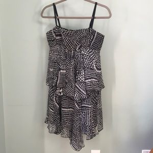 BCBG black and white dress